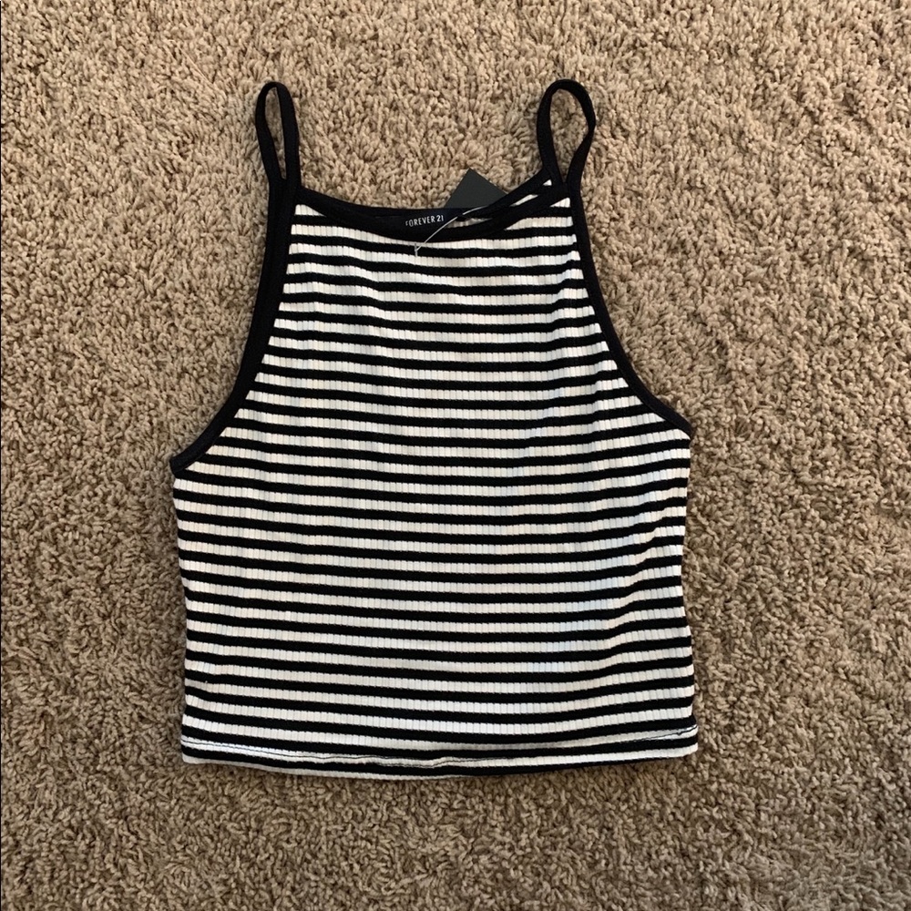 NWT Forever 21 high neck cropped tank